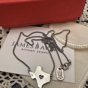RARE James Avery Retired Deep In the Heart Of Texas Necklace 15”- 17” 1st Gen